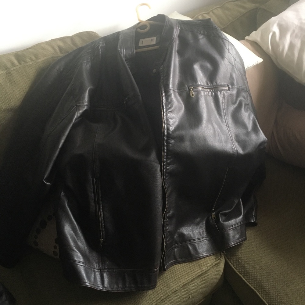 Brown leather jacket